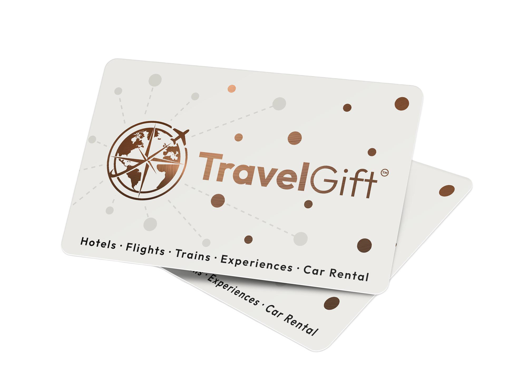 TravelGift gift card Canada for hotels, flights, trains, experiences, and car rental